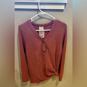 Rust Ribbed Boutique Top